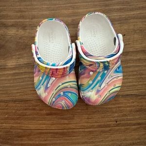 Classic Toddler Crocs- Tie dye SZ 6